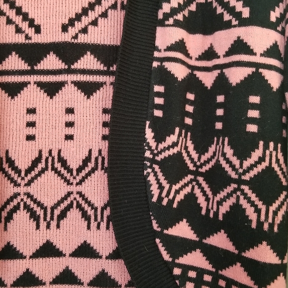 Kirra Aztec Cardigan Pink Black Womens Small - Picture 4 of 8